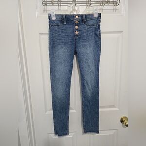 Abercrombie Kids Blue Skinny Jeans with Natural Fading
